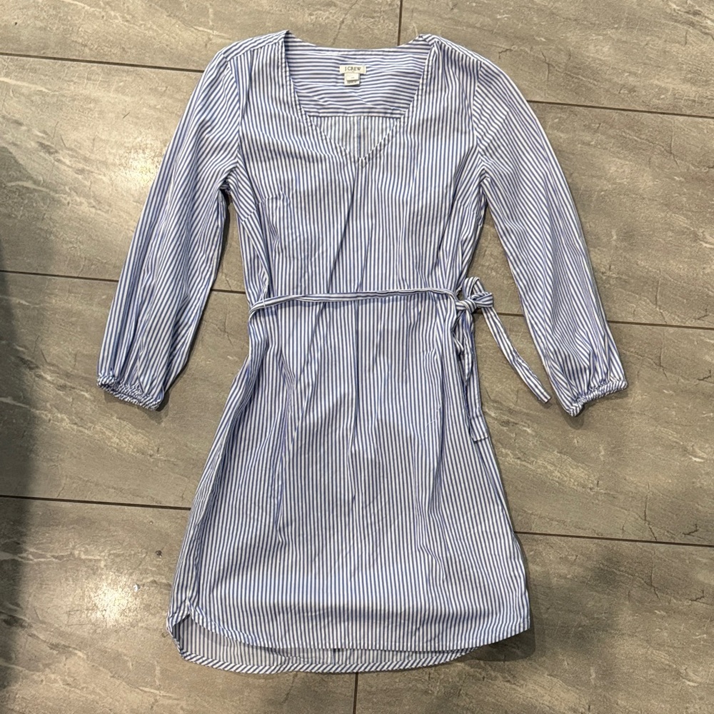 J Crew Blue Striped Women's Dress